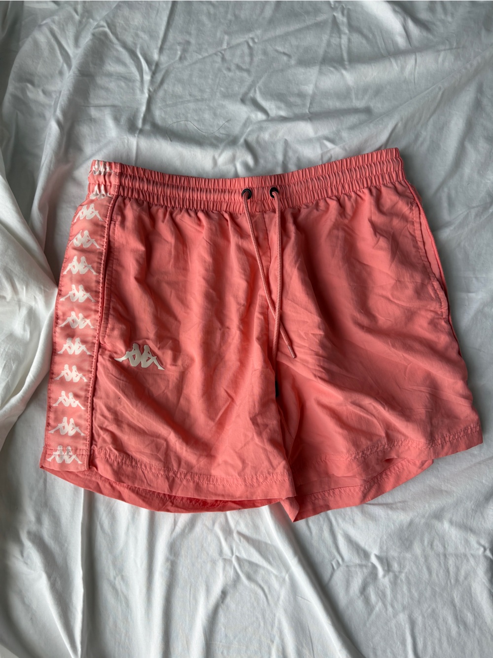 Kappa Coral Pink Logo-Trim Women’s Shorts